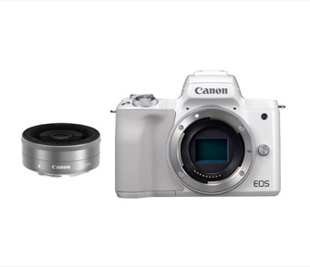 格安レンタル】Canon EOS Kiss M 単焦点レンズキット ホワイト