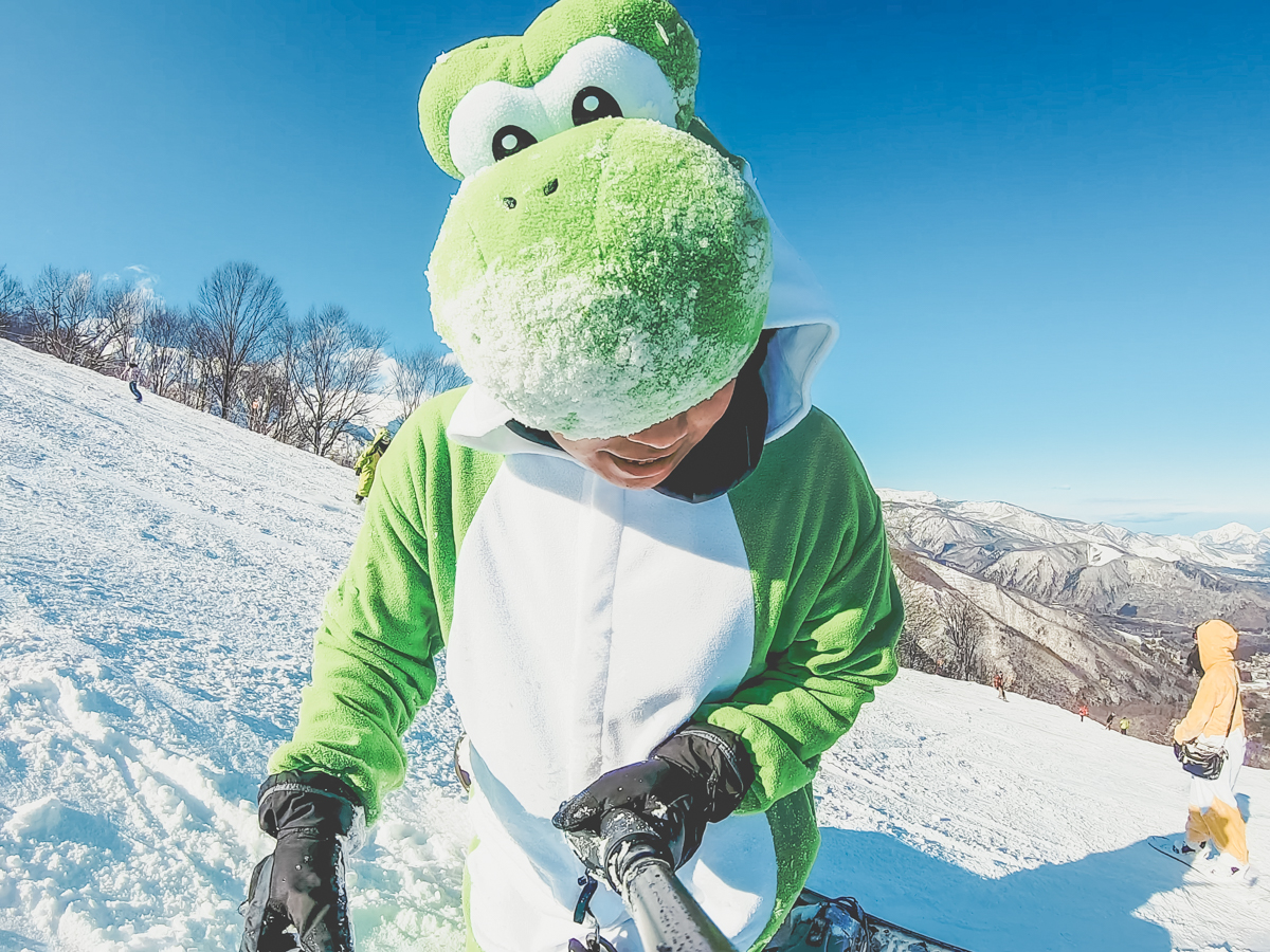 GoPro HERO8 Black 初心者セット・白馬五竜にマリオのヨッシー参上！