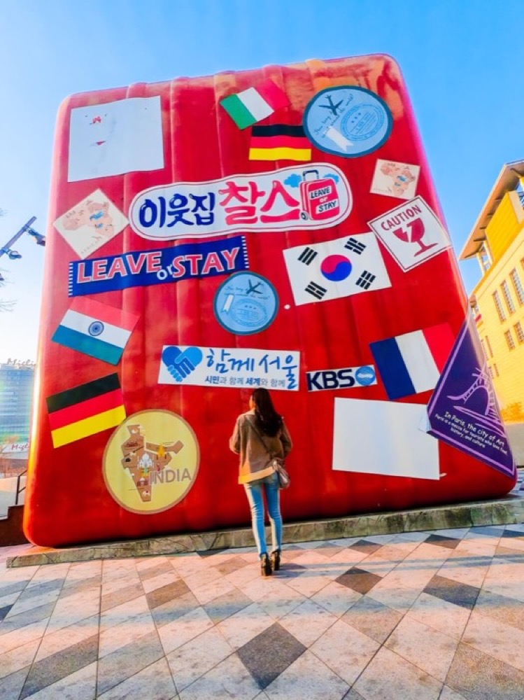 GoPro HERO7 Blackで撮影した韓国の赤い巨大スーツケースが大迫力！！