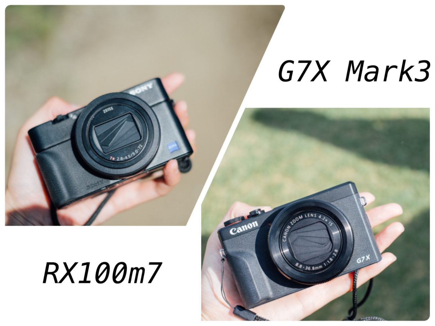 どちらを選ぶべき？？SONY RX100m7と CANON G7X Mark3をカメラ女子目線 
