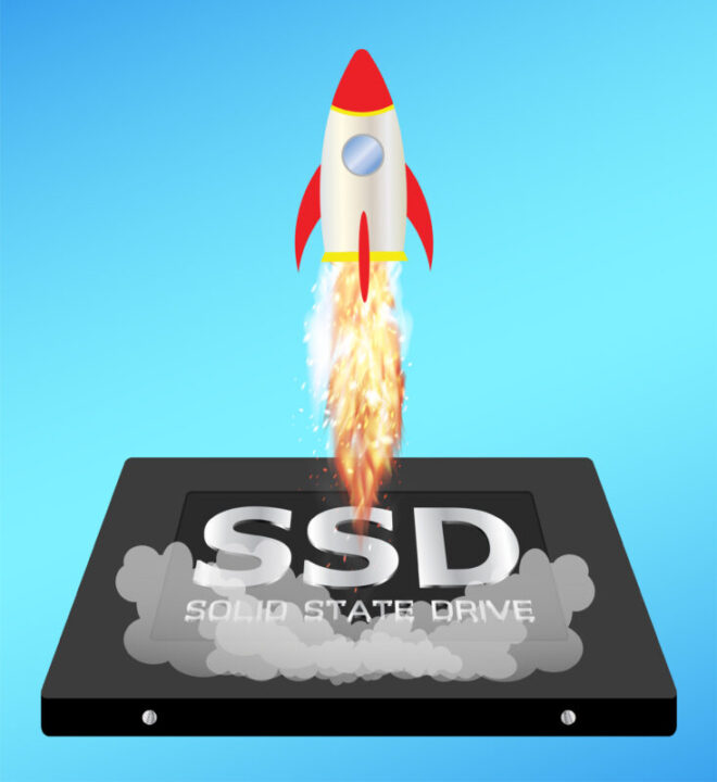 SSDは速度が速くてとっても快適