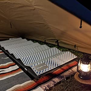 冬キャンプ テント内 寝るとき
