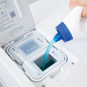 「洗剤自動投入機能」は洗濯の度に計量する手間が省ける