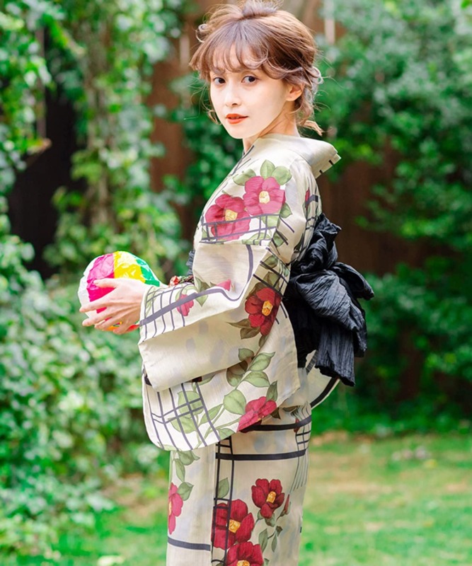 レディース 浴衣 女性用 yukata セット 帯 巾着 花柄 通販