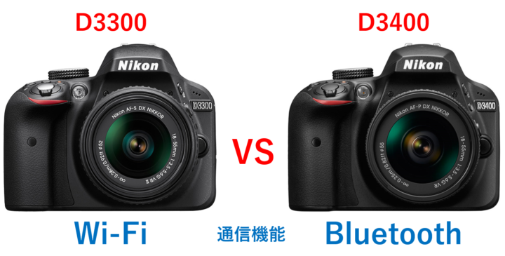 D3300とD3400の通信機能比較画像