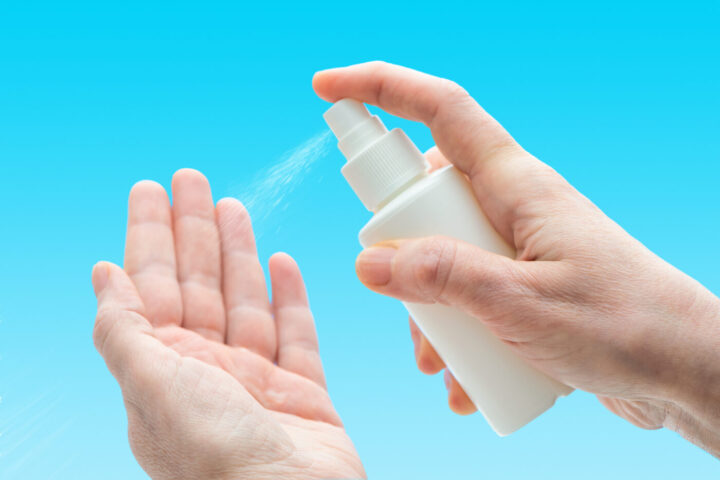 Antibacterial sanitizer spray for hands
