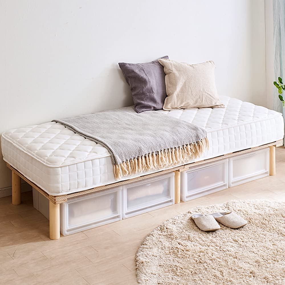 無印ベッド スモールサイズ ベッド下収納付 - ベッド