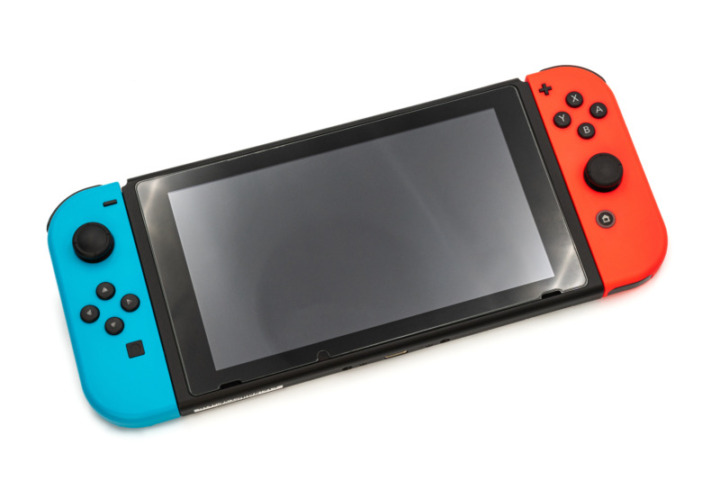 ゲームソフトゲーム機本体【美品】Nintendo Switch 有機ELモデル 液晶フィルム貼付済