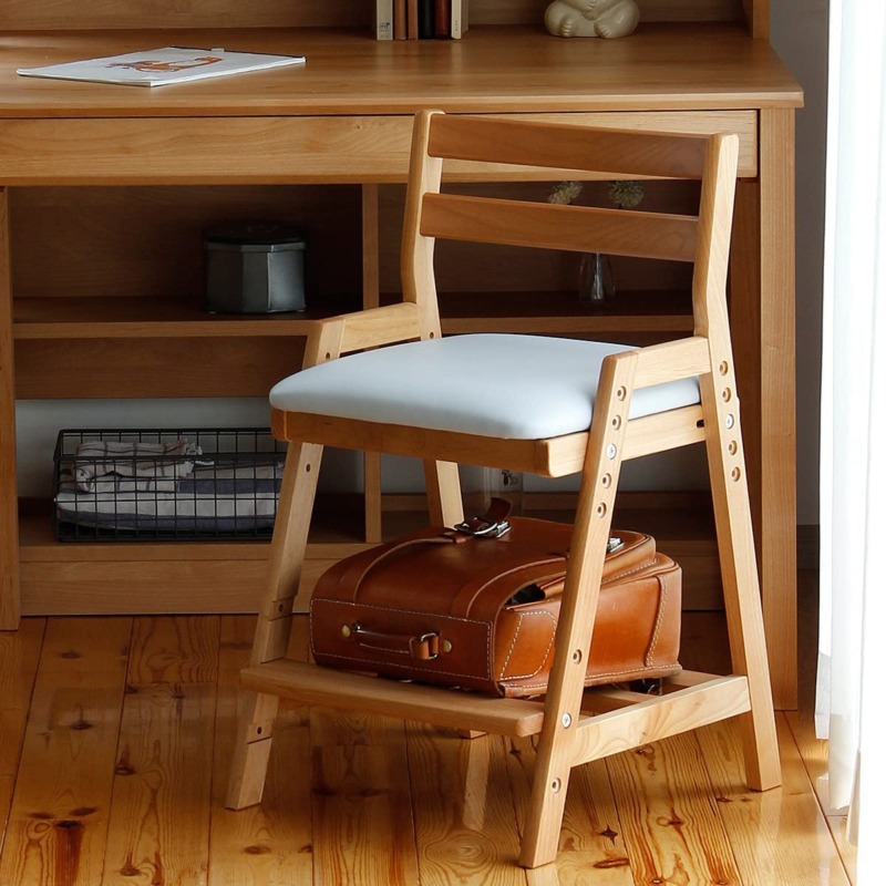 学習椅子ですが日本製天然木　ホルムアルデヒド対策学習椅子　高さ調整可能　大人まで