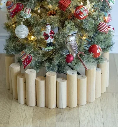 【おしゃれ度アップ】クリスマスツリー足隠しおすすめ15選！丸太・麻袋・ボックスも