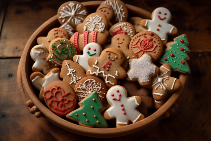 アイシングクッキー：クリスマスならではのかわいいデザインが豊富