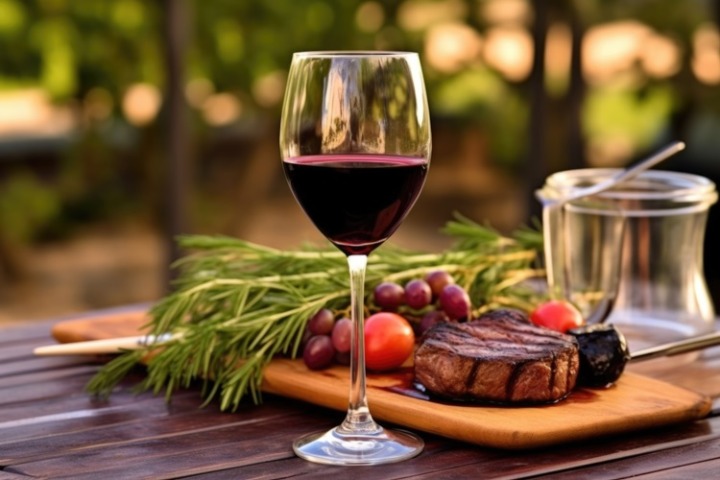 こってりとした肉料理には、タンニン豊富な赤ワインテイストが相性ばっちり