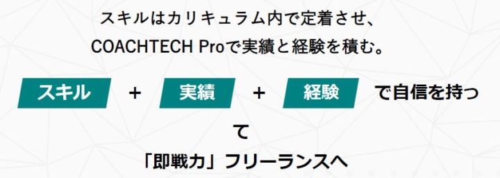 メリット4：COACHTECH Pro（コーチテックプロ）で開発実績を積める