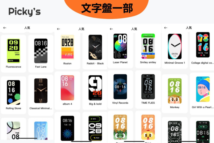 Xiaomi Smart Band 8 Active 文字盤