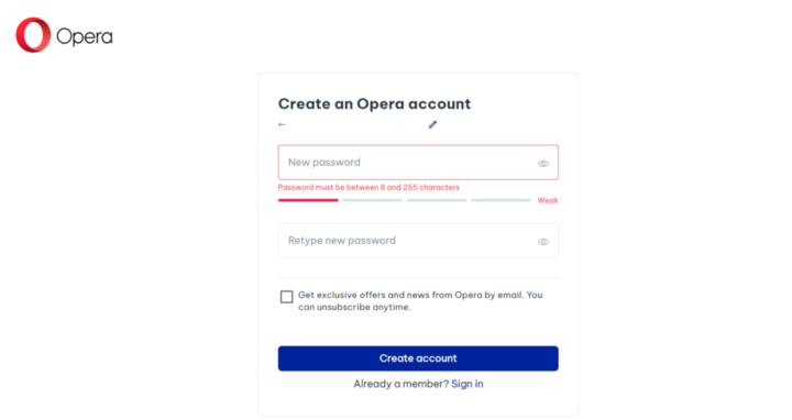 Opera VPN Proの登録方法